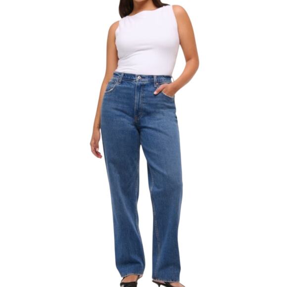 Abercrombie & Fitch Womens The 90's Straight Ultra High Rise Jeans  Size 8 - Picture 1 of 8